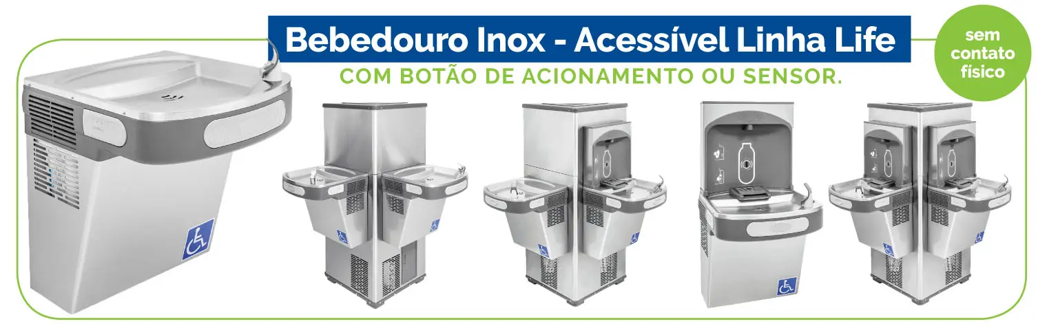 Bebedouro de água acessível
